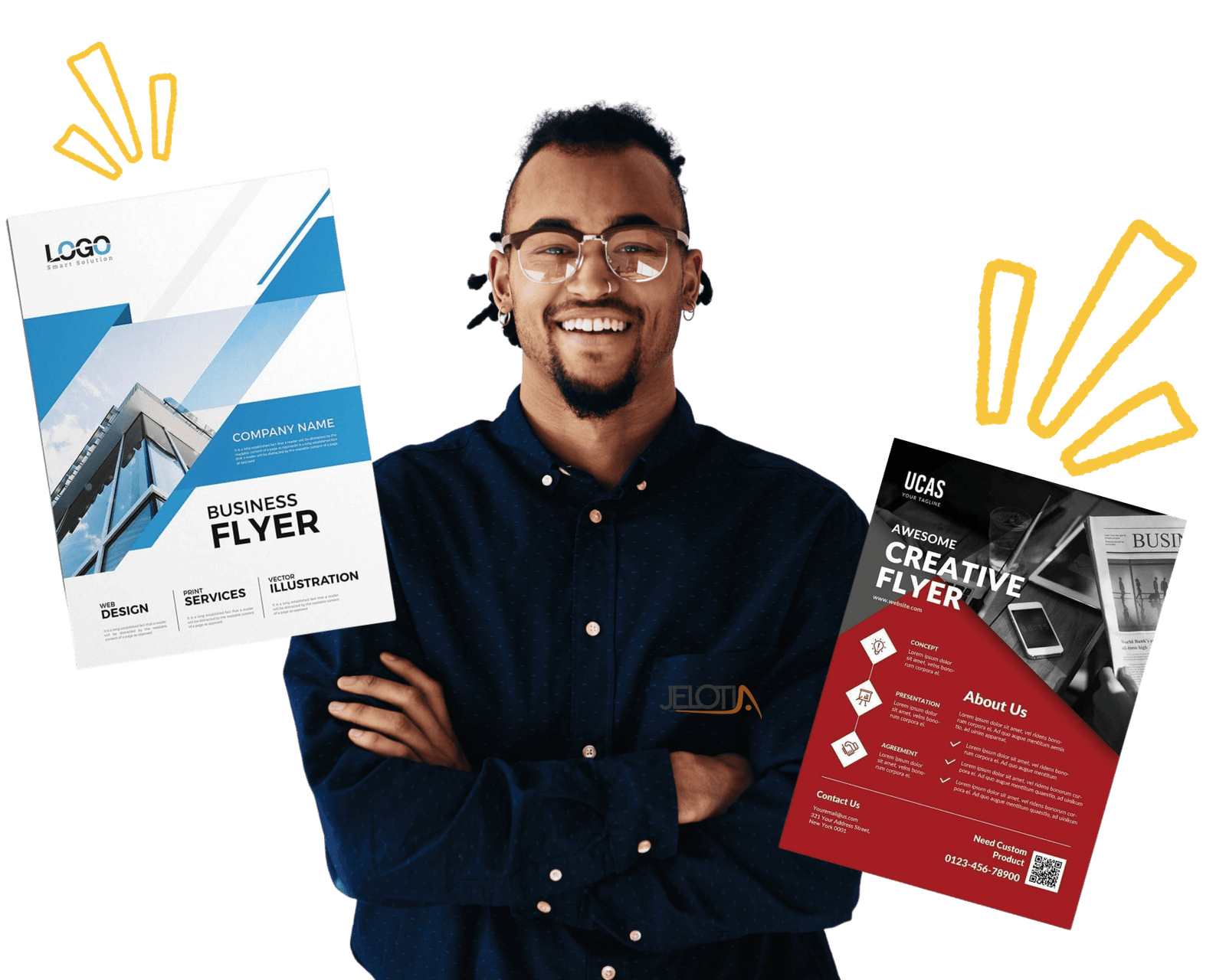 Jelotia - Flyers services Banner